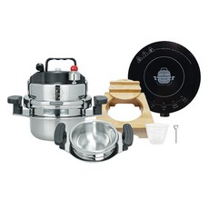 Chamjoeunhyeonsang 5分鐘馬上飯鍋巴石鍋 組合 細長型 電磁爐組, 1套, 1.2L, 混合色