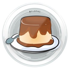 에잇클로드 핸드드로잉 아크릴 맥세이프 스마트톡, 푸딩, 1개