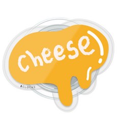 에잇클로드 핸드드로잉 아크릴 맥세이프 스마트톡, 멜팅치즈, 1개