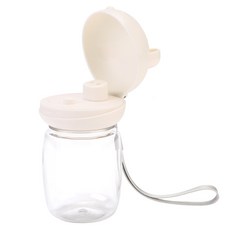 Lanboer Tammy Bear寵物外出按壓式飲水瓶, 1個, 白色