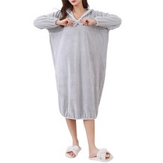 DaySoy 多合一連帽浴袍 80 x 150 cm, 灰色, 1個