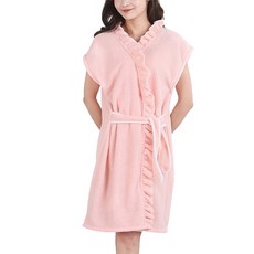 Daysoy 荷葉邊裹式浴袍 90 x 140 cm, 1個, 粉紅色