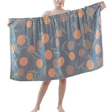 데이소이 소프트 원피스 샤워 가운 75 x 140 cm, 오렌지, 1개