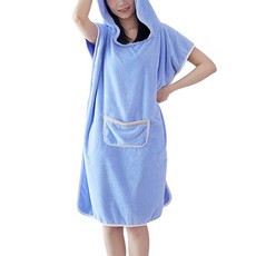 Daysoy 袋鼠口袋浴袍 95 x 150 cm, 藍色, 1個