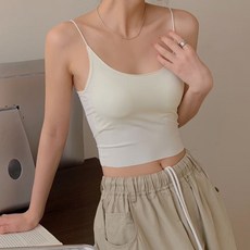 비비에모 여성용 캡내장 크로스 나시 티셔츠 06951