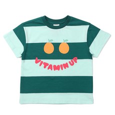 LaughingChild 兒童透氣粗條紋短袖T恤