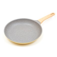 chefria 電磁爐適用Picnic大理石輕量平底鍋 黃色, 1個, 26cm