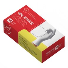 Eva 優質丁腈手套 100入, 白色, 中(M), 1個