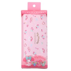 三麗鷗 燙金雙拉鍊 美樂蒂 方形鉛筆盒, 粉紅色, 1個