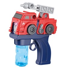 Bong Bong 自動組裝泡泡槍 + 泡泡液 + 螺絲起子組合, 消防車