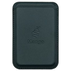 芒果磁力強化MagSafe皮革手機卡夾, 1個, 深綠色