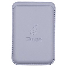 芒果磁力強化MagSafe皮革手機卡夾, 1個, 紫色