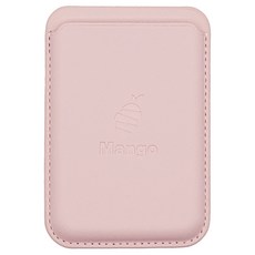芒果磁力強化MagSafe皮革手機卡夾, 1個, 嬰兒粉