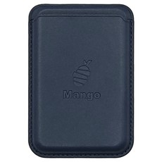 芒果磁力強化MagSafe皮革手機卡夾, 1個, 海軍藍