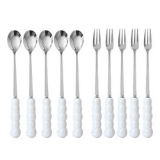 泡泡茶匙 5p + 茶叉 5p 白色, 茶匙 5p + 茶叉 5p, 1套