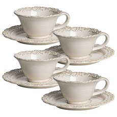 古董巴洛克咖啡杯組 225ml, 單一顏色, 4套