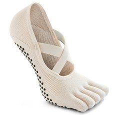 Asana 交叉緞帶全趾防滑腳趾瑜伽皮拉提斯襪