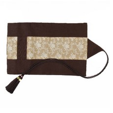 Allode 復古高級拉鍊藝術畫筆袋 07 咖啡花咖啡, 1個