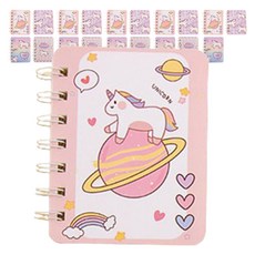 Maket Gamseong 迷你便攜式獨角獸筆記本, 20個, 隨機出貨