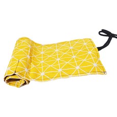 Allode 現代圖案筆袋 美術畫筆盒 01 黃色棋盤格, 1個