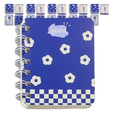 Maket Gamseong 迷你便攜花朵筆記本, 20個, 隨機出貨