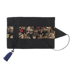 Allode 復古高級鋼筆拉鍊藝術畫筆盒 10 黑鯉魚藍, 1個