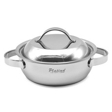 KITCHEN FLOWER New Platina Pro附蓋迷你雙耳湯鍋, 1個, 單色, 18cm