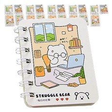 Maket Gamseong 迷你便攜筆記本 工作小熊, 20個, 隨機出貨