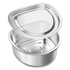 Kitchen-Art 不鏽鋼半圓形孔洞托盤 8L, 單一顏色, 1套