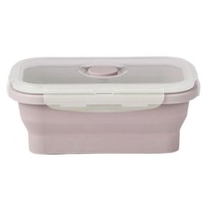 Jonipeuri 可折疊矽膠便當盒 350ml, 1個, 北歐粉