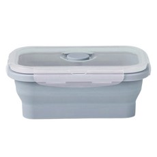 Jonipeuri 可折疊矽膠便當盒 350ml, 1個, 天空藍