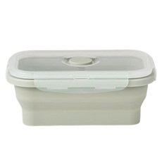 可折疊矽膠便當盒, 1個, 橄欖綠