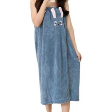 UNHAVE 兔子亮點浴袍 ONE SIZE, 1個, 02 深藍色