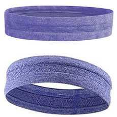 韓國防滑運動髮帶, 紫色, 2個