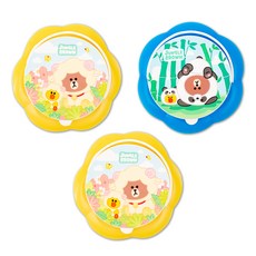 LINE FRIENDS JUNGLE BROWN 美術用可伸縮水桶 3入, 隨機出貨