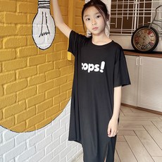 나노핏 여아용 Oops 옆트임 A라인 원피스