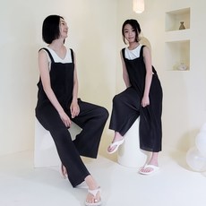 Nano Fit寬鬆家庭褶皺連身褲 2件組