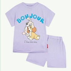 milkmilelolo 迪士尼 兒童涼感小姐與流氓親密居家服上下套裝