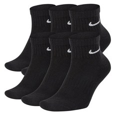 NIKE 耐吉 Swoosh ED 時尚襪 6雙組, 黑色, 1套