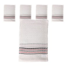 大尺寸搓澡巾, 白色, 1入, 5個