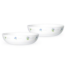 Bacile 歐洲洋甘菊圖案餐碗 中, 2個, 白色