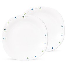 Bacile 歐式洋甘菊方形大盤, 白色, 2個