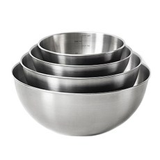 Steelworks 霧面攪拌碗4件組, 攪拌碗 1.2L + 1.5L + 3L + 4L, 1套