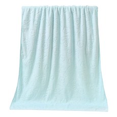 Healthy Dot 簡約素色壓花海灘巾 250g, 藍色, 1個