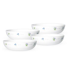 Bacile 歐洲洋甘菊圖案餐碗 中, 4個, 白色