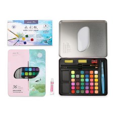 Allode 素描調色盤 固體水彩組 TYPE02 粉紅色, 36色