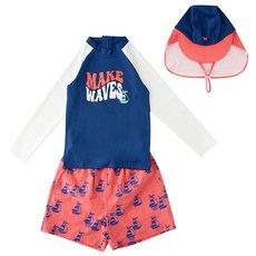 BLUEDOG 男童帆船滿版印花防曬衣套裝