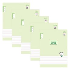 펜피아 1000 초등 제본노트 12줄영어, B그린, 5개