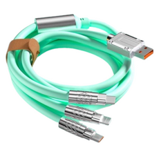 디지튜드 3in1 고속 데이터 케이블, 1.2m, 민트, 1개