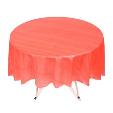 MarketFIO 圓形素色派對一次性桌布 類型6, 1個, 3入